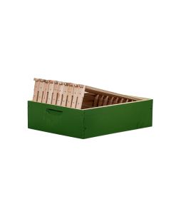 Melgueira Para Colméia/Caixa Para Abelhas Padrão Langstroth Em Eucalipto Com Quadros Com Arame Cor Verde