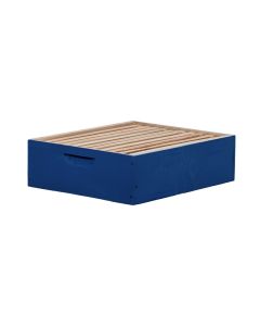 Melgueira Para Colméia/Caixa Para Abelhas Padrão Langstroth Em Eucalipto Com Quadros Sem Arame Cor Azul